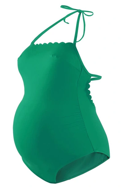 Cache Coeur Kyoto One-piece Maternity Swimsuit In Green