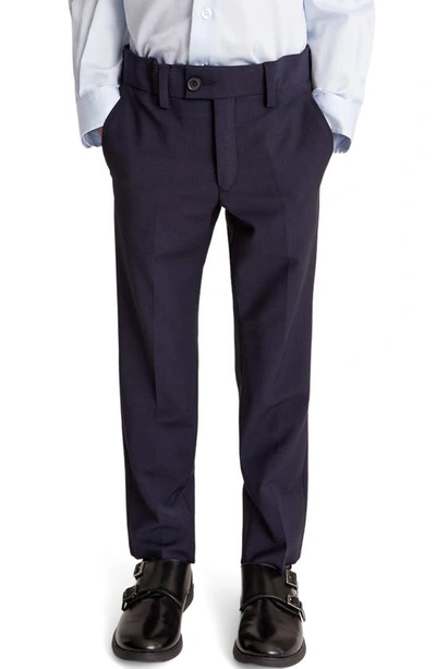 Shop Reiss Kids' Hopet Jr Wool Blend Trousers In Navy