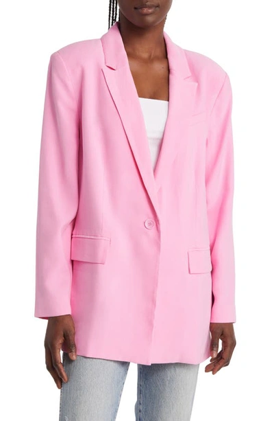 Open Edit Oversize Blazer In Pink Begonia
