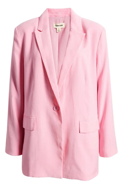 Open Edit Oversize Blazer In Pink Begonia