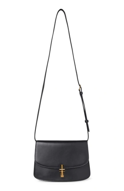 Shop The Row Sofia 8.75 Leather Shoulder Bag In Double Black