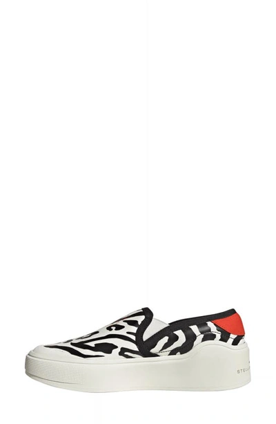 Shop Adidas By Stella Mccartney Platform Slip-on Shoe In Off White/ Black/ Cayenne