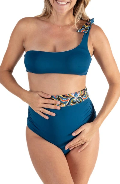 Shop Cache Coeur Tzigane Maternity/nursing Two-piece Swimsuit In Multicolor