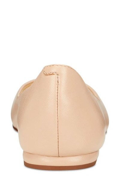Nine West Women's Speakup Round Toe Slip-on Casual Flats Women's Shoes In Nude Leather