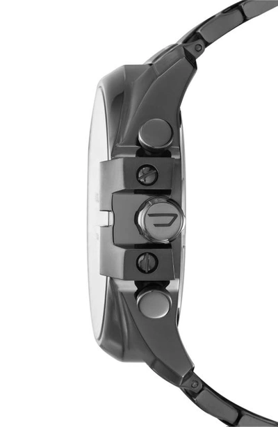 Shop Diesel 'mega Chief' Bracelet Watch, 51mm In Gunmetal