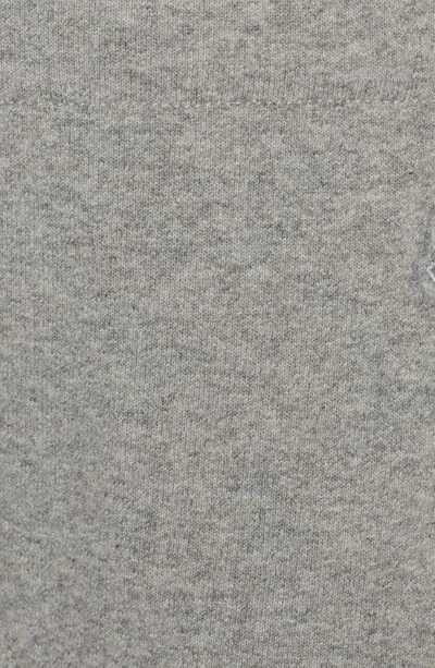 Shop Moncler Glitter Logo Sweat Shorts In Grey