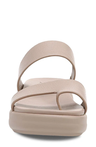Naturalizer Genn-drift Platform Slide Sandal In Sand Drift Brown Leather
