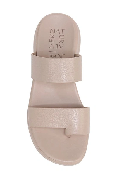 Shop Naturalizer Genn-drift Platform Slide Sandal In Sand Drift Brown Leather