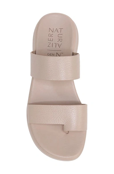 Naturalizer Genn-drift Platform Slide Sandal In Sand Drift Brown Leather