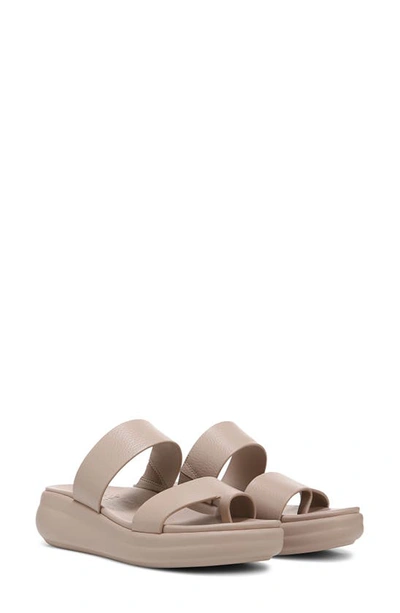 Naturalizer Genn-drift Platform Slide Sandal In Sand Drift Brown Leather