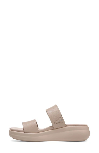 Naturalizer Genn-drift Platform Slide Sandal In Sand Drift Brown Leather