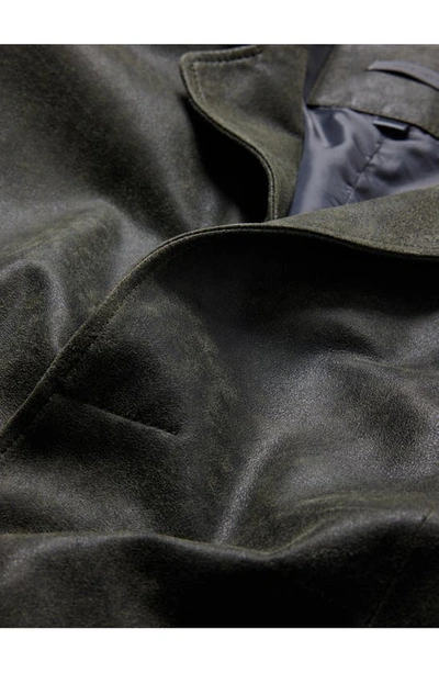 Shop John Varvatos Concealed Placket Slim Fit Leather Jacket In Legume