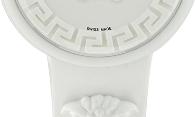 Shop Versace Medusa Pop Silicone Watch, 39mm In White