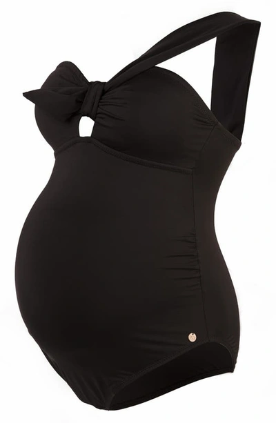 Shop Cache Coeur Cuba Maternity One-piece Swimsuit In Black