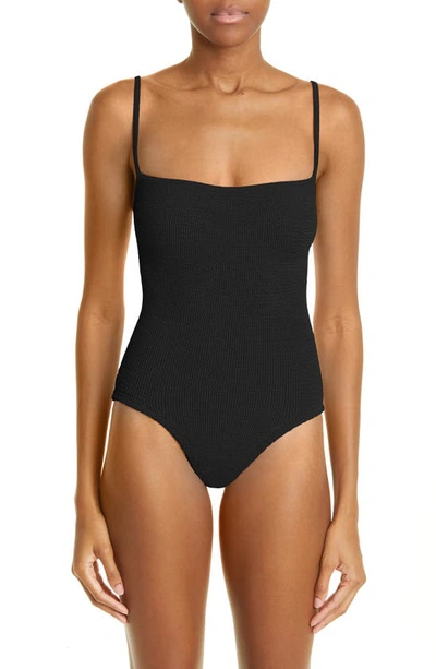 Shop Hunza G Pamela One-piece Swimsuit In Black