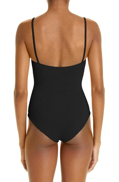 Shop Hunza G Pamela One-piece Swimsuit In Black