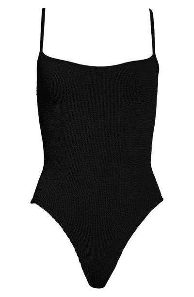 Shop Hunza G Pamela One-piece Swimsuit In Black