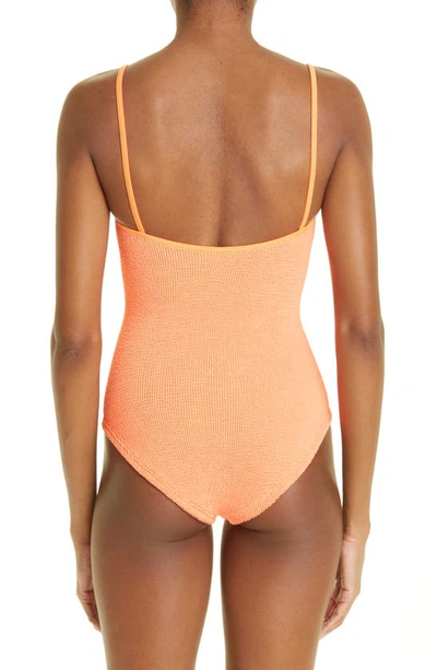 Shop Hunza G Pamela One-piece Swimsuit In Orange