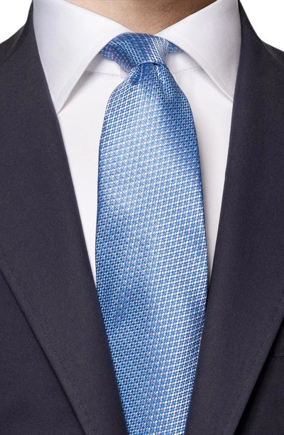 Shop Eton Neat Silk Tie In Blue/ Lavender