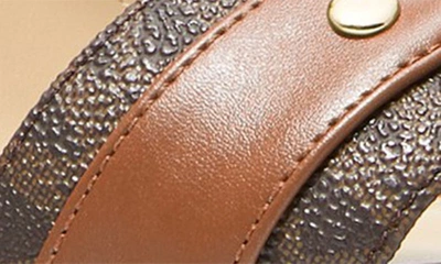 Shop Michael Michael Kors Rory Espadrille Platform Wedge Sandal In Luggage