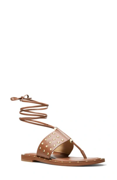 Shop Michael Michael Kors Jagger Flat Sandal In Luggage