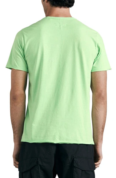 Shop Rag & Bone Miles Organic Cotton Pocket T-shirt In Ltgrn
