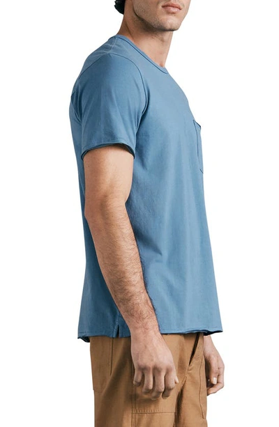 Shop Rag & Bone Miles Organic Cotton Pocket T-shirt In Blue