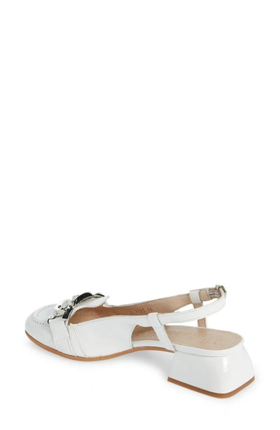 Shop Wonders Chain Detail Slingback Pump In White Patent