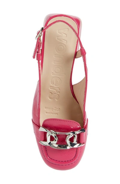 Wonders Chain Detail Slingback Pump In Orchid Patent