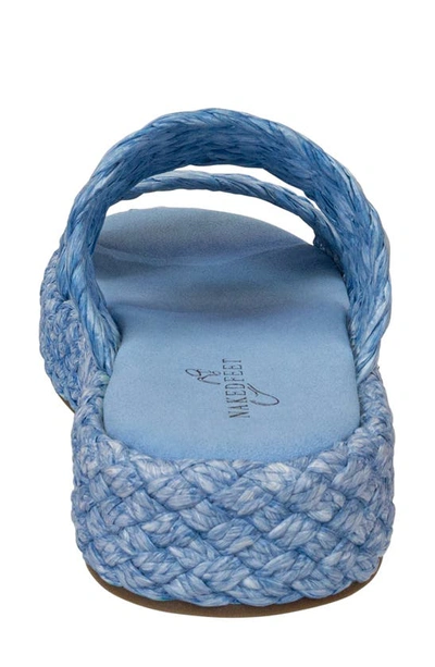 Shop Naked Feet Santorini Espadrille Platform Slide Sandal In Light Blue