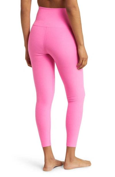 Shop Beyond Yoga At Your Leisure High Waist Leggings In Pink Hype Heather