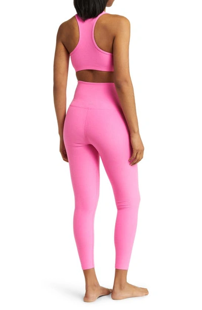 Shop Beyond Yoga At Your Leisure High Waist Leggings In Pink Hype Heather