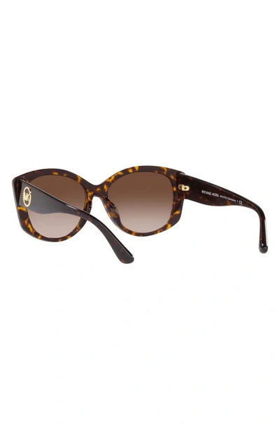 Shop Michael Kors Charleston 54mm Gradient Round Sunglasses In Brown Grad