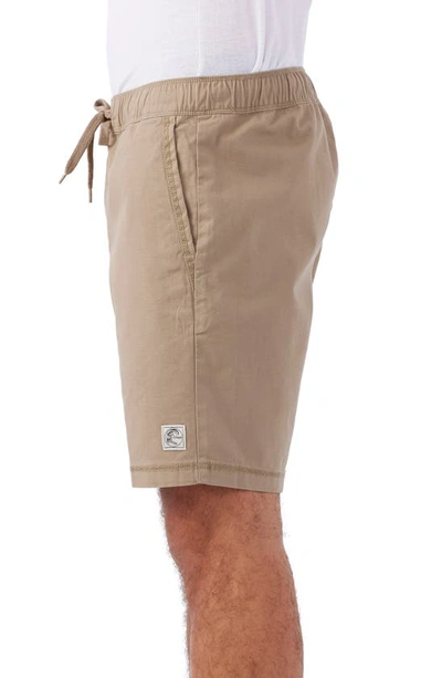 Shop O'neill Porter Stretch Cotton Shorts In Khaki