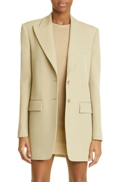 Shop Michael Kors Wool Gabardine Boyfriend Blazer In 266 Dune