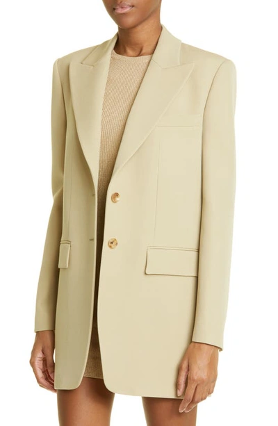 Shop Michael Kors Wool Gabardine Boyfriend Blazer In 266 Dune