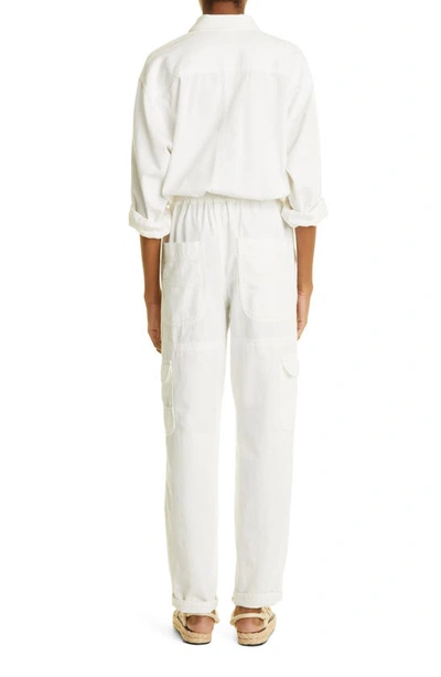 Isabel Marant Étoile Veado Button-front Utility Jumpsuit In White