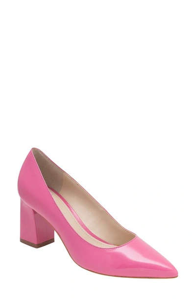 Shop Marc Fisher Ltd Zala Block Heel Pump In Medium Pink Patent