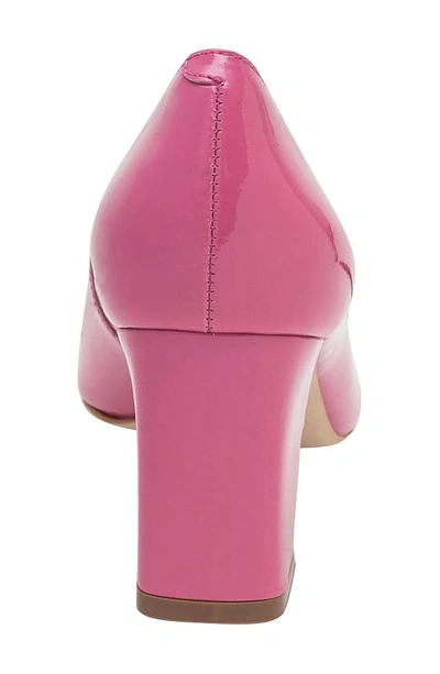 Shop Marc Fisher Ltd Zala Block Heel Pump In Medium Pink Patent