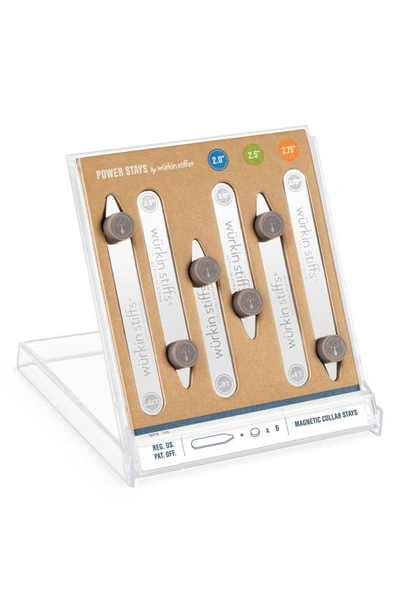 Würkin Stiffs Set Of 3 Magnetic Power Stays In Silver