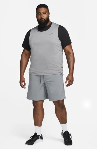 Shop Nike Dri-fit Unlimited Training Shorts In Smoke Grey/ Black/ Smoke Grey