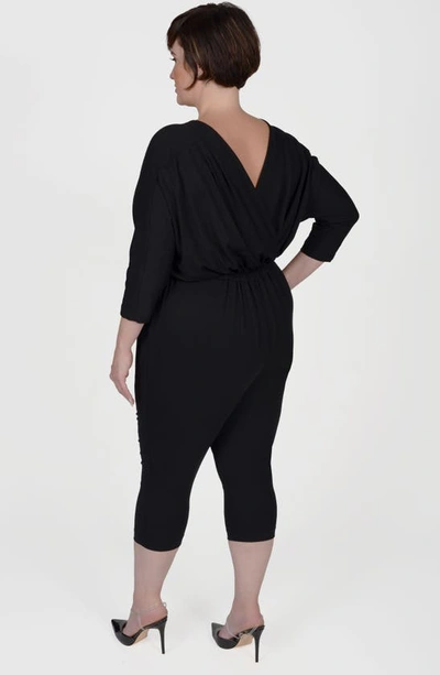 Shop Mayes Nyc Alex Jersey Crop Jumpsuit In Black