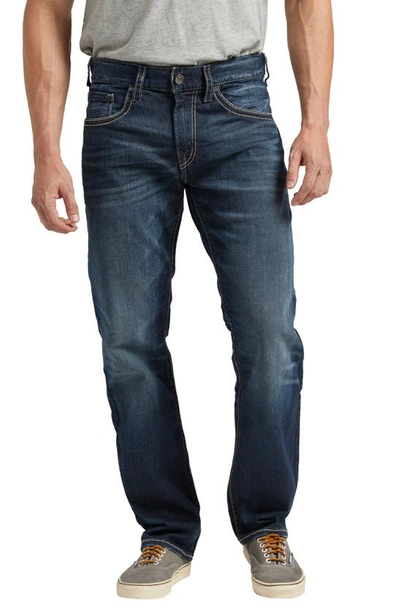 Shop Silver Jeans Co. Eddie Relaxed Fit Straight Leg Jeans In Indigo