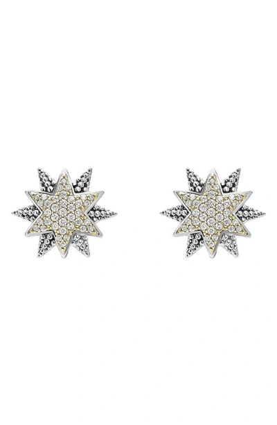 Shop Lagos North Star Diamond Omega Earrings