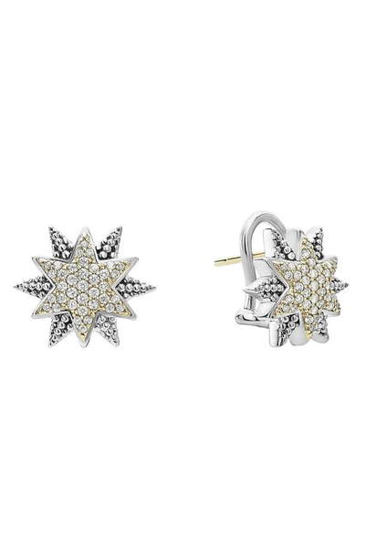 Shop Lagos North Star Diamond Omega Earrings