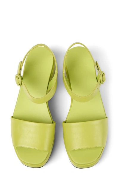 Camper Misia Platform Wedge Sandal In Medium Green