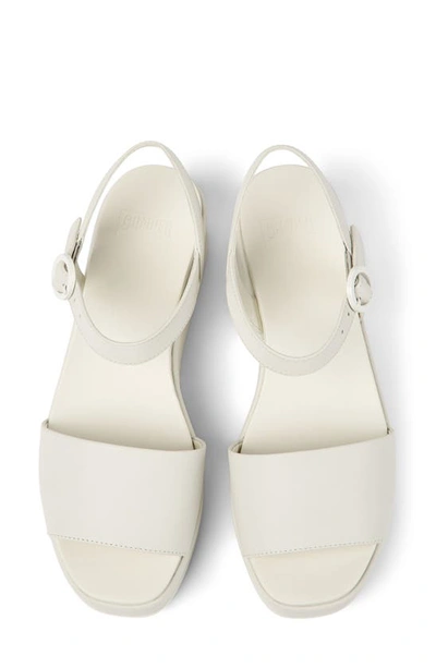 Shop Camper Misia Platform Wedge Sandal In White Natural