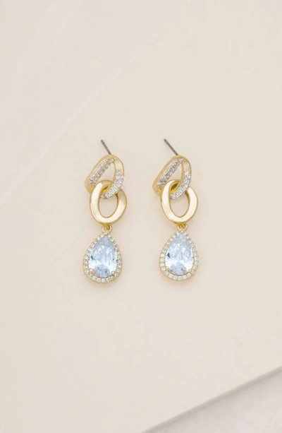 Shop Ettika Crystal Drop Earrings In Gold