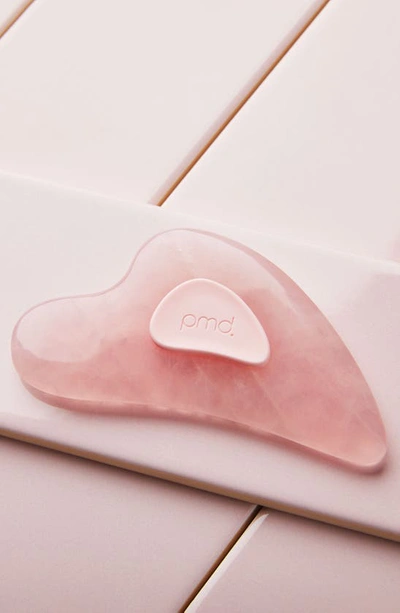 Shop Pmd Gua Sha Rq Facial Tool In Rose Quartz