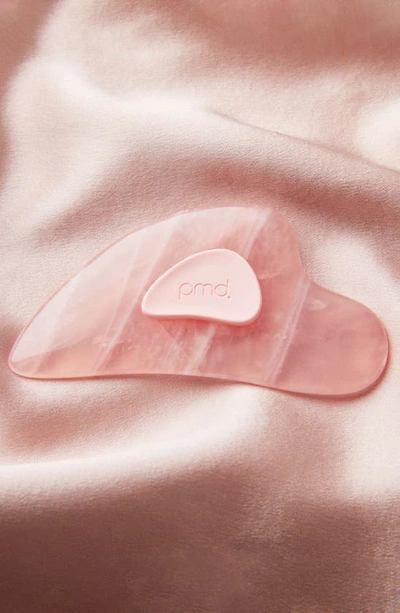 Shop Pmd Gua Sha Rq Facial Tool In Rose Quartz